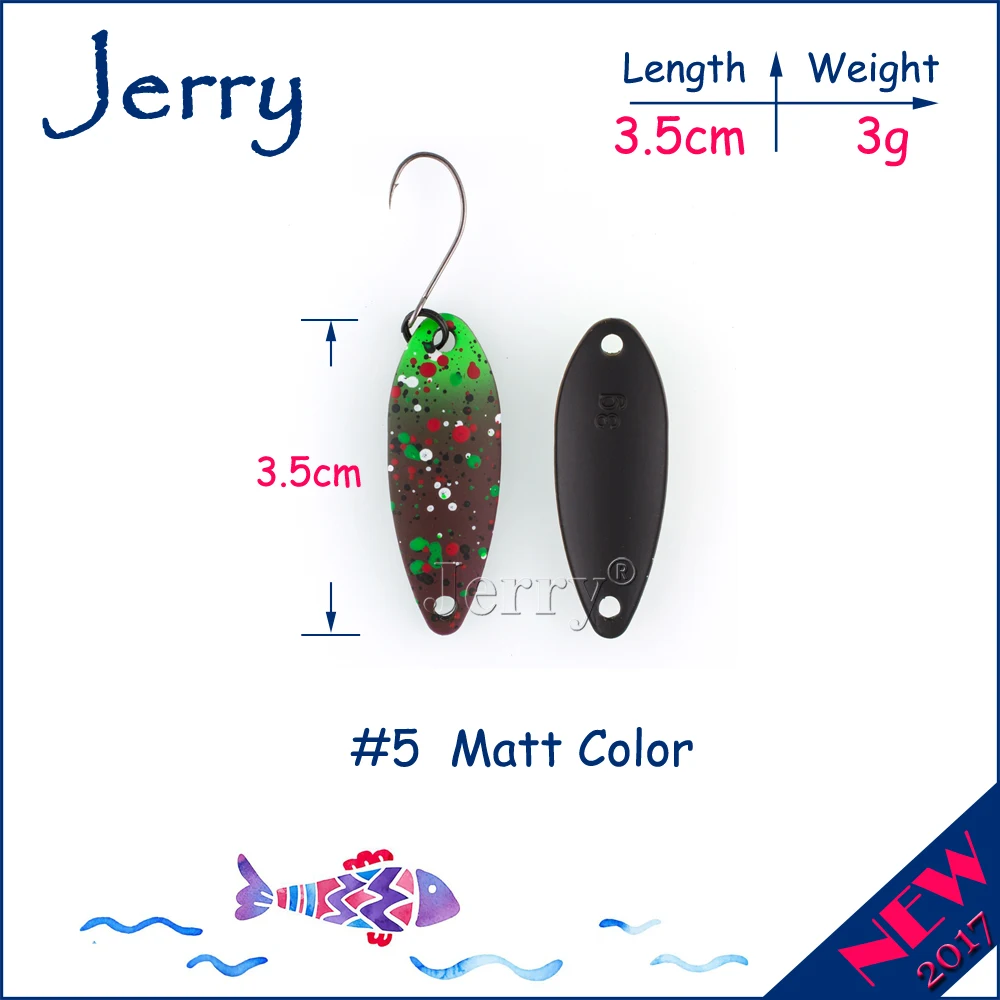 Jerry 1 шт. 2 г 3 4 5 форель рыболовные ложки металлические приманки Спиннер pesca