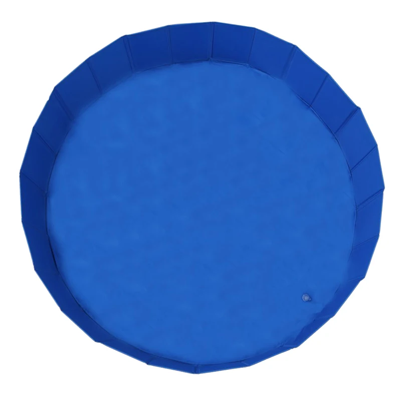 Navy Blue Складной плавательный бассейн для домашних животных, ванна для купания, для собак, кошек, шайба в безопасном ПВХ 120 см(диаметр) x 30 см(В - Цвет: Navy Blue