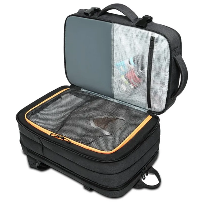 Large capacity travel bag waterproof men business computer school bags extended backpack leisure laptop Tote luggage USB port