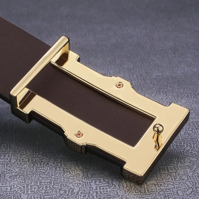 High Quality G letter Slide buckle leather genuine belts men fashion luxury brand Cowskin Waist Strap Casual cintos masculin