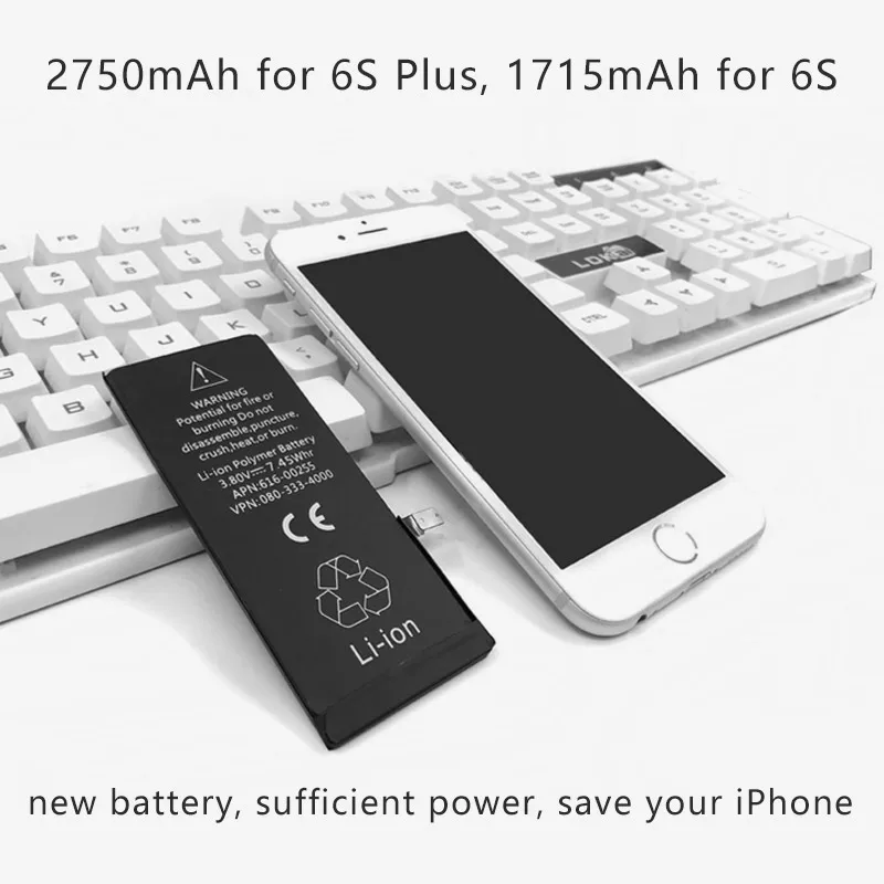 Аккумулятор на мобильный телефон аккумулятор 1715 2750 мАч для iPhone 6s Plus|Аккумуляторы