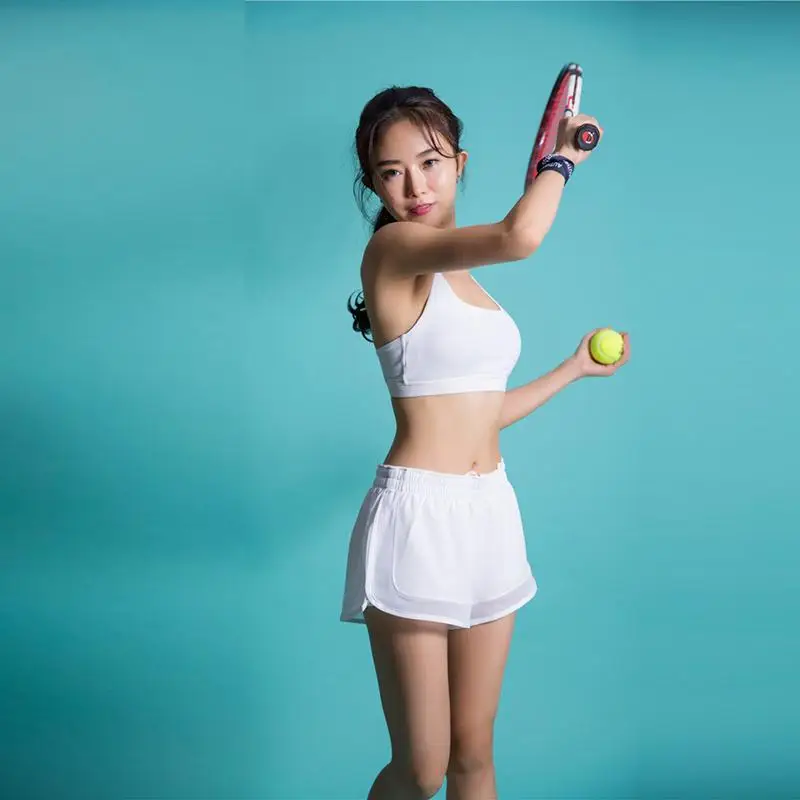 Лето 2017 г. Для женщин Шорты для поддельные два двухслойный Фитнес граффити