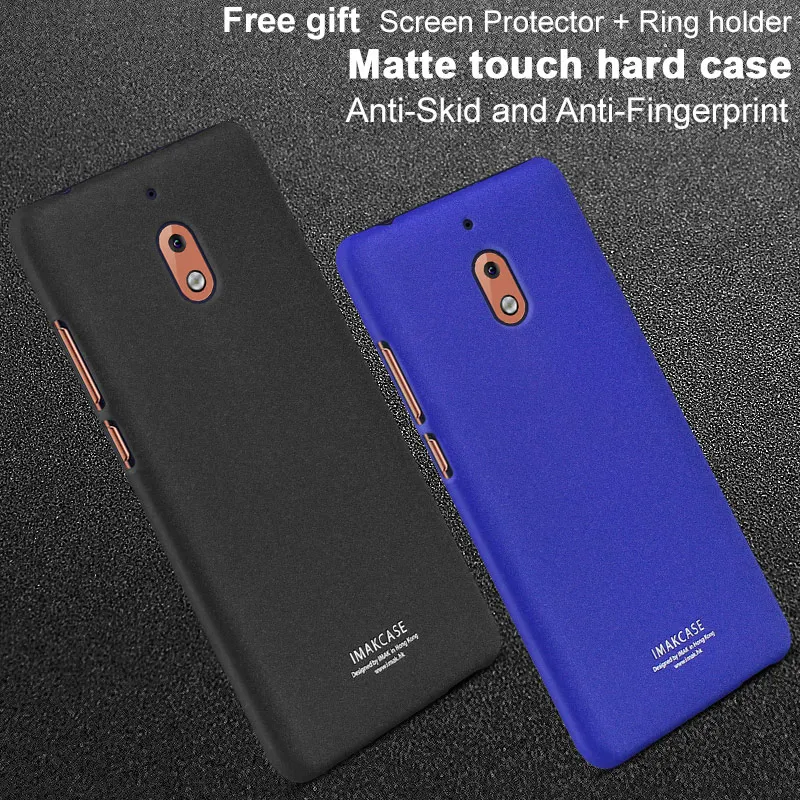 IMAK Cowboy Роскошные Жесткий Пластик матовый чехол для Nokia 2 пальца кольцо держатель