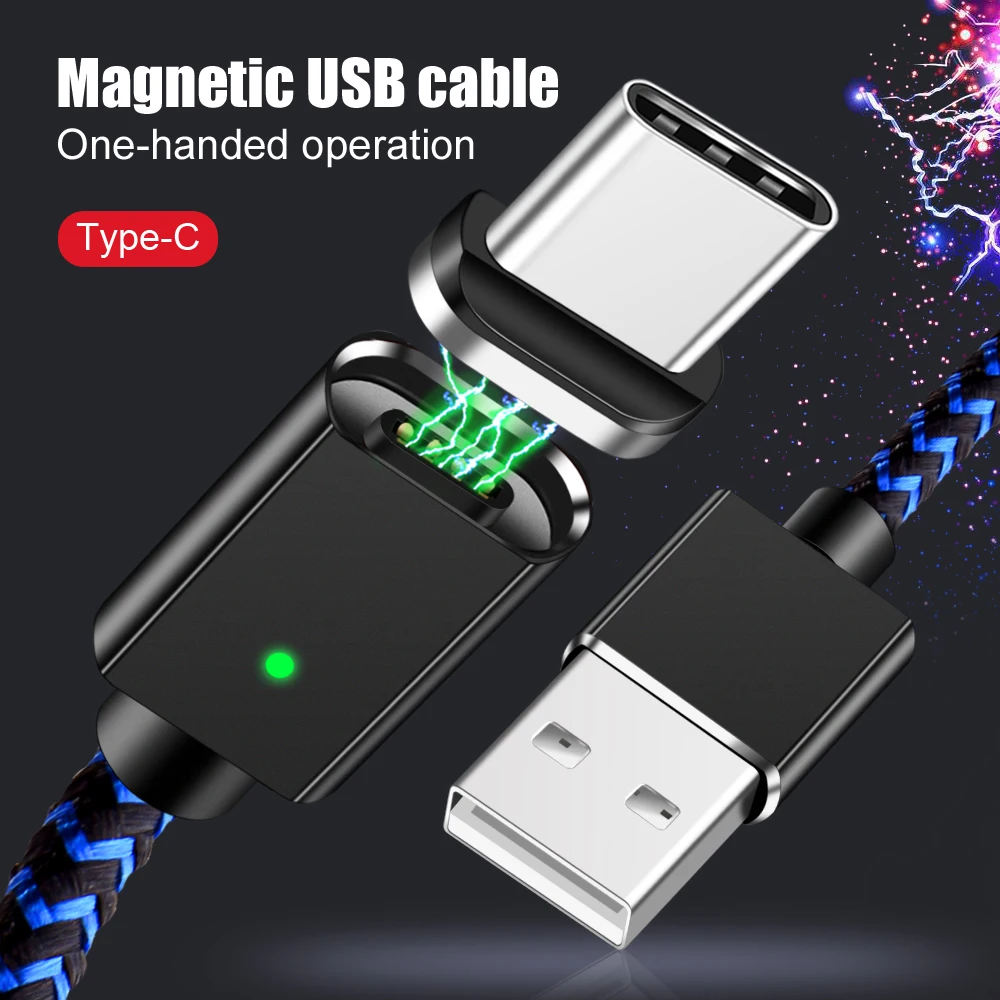 Магнитный usb-кабель для One Plus 6 Quick Charge QC3.0 USB C быстрая устройство зарядки Тип кабель