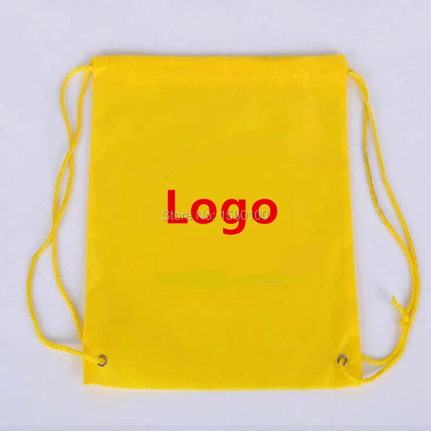 (500pcs/lot) Customized polyster drawstring bag 30x40cm promotional gift bag Drawstring Backpack for kids pencil bags