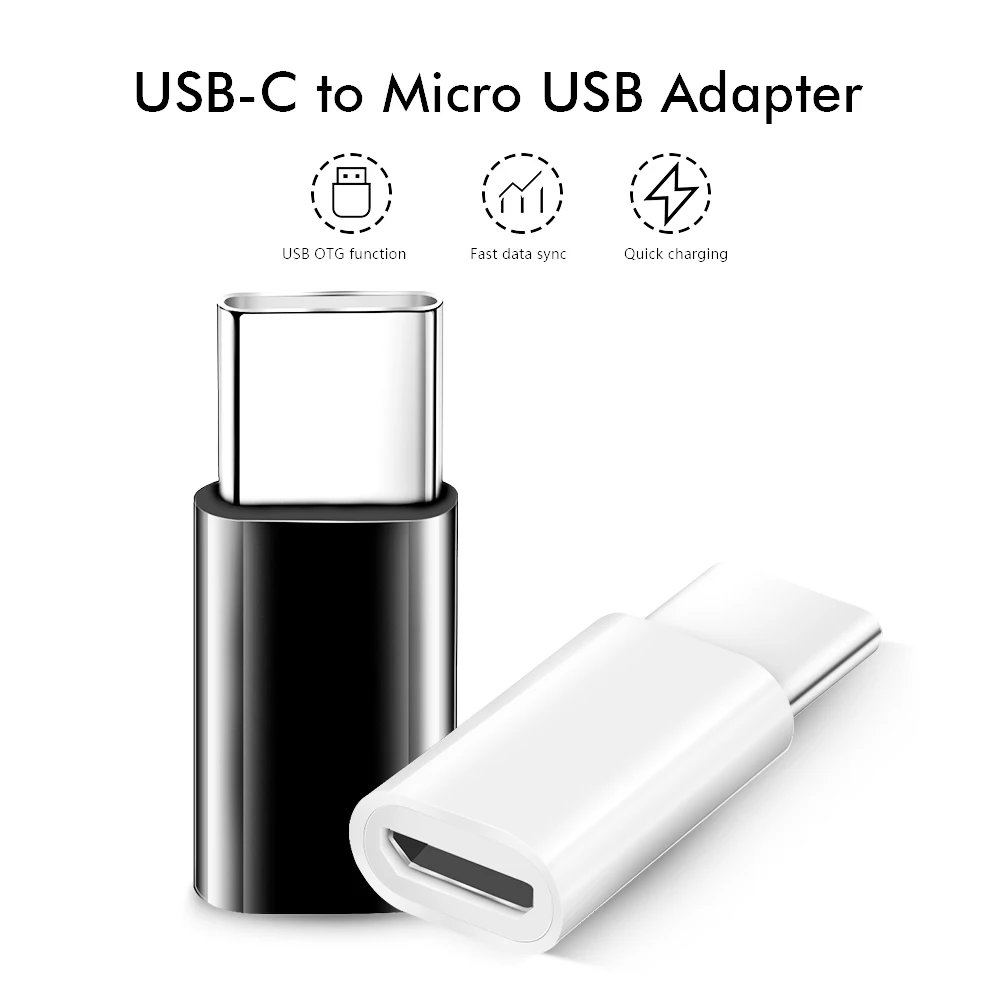 Portefeuille 3 шт. Micro USB 2 0 для Тип C данных зарядный кабель адаптер конвертер Разъем huawei