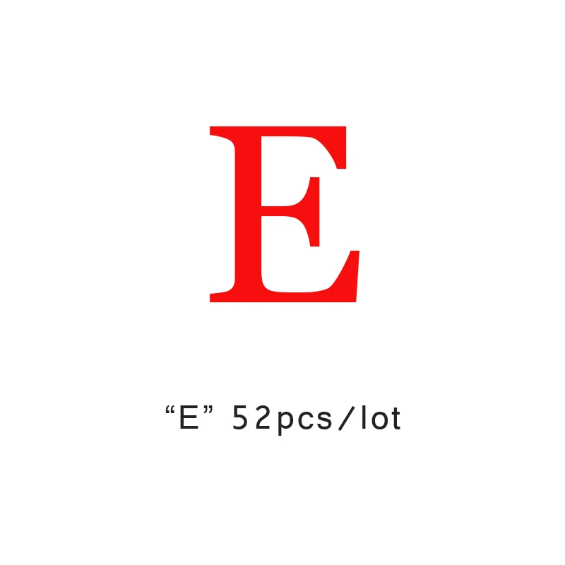 E 52pcs BTFBES 10 мм деревянные бусины с принтом 26 букв 52 шт квадратные деревянные бусины свободного пространства ювелирные аксессуары DIY Изготовление браслета ожерелья - Цвет: E 52pcs