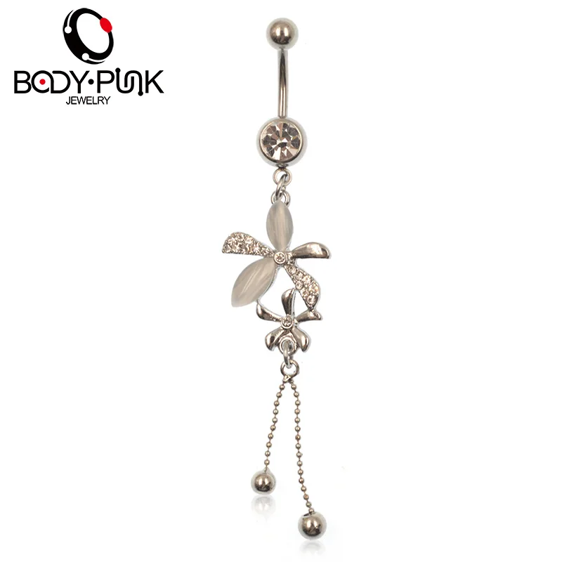 Кольцо для пирсинга пупка из нержавеющей стали с кисточками | Украшения и