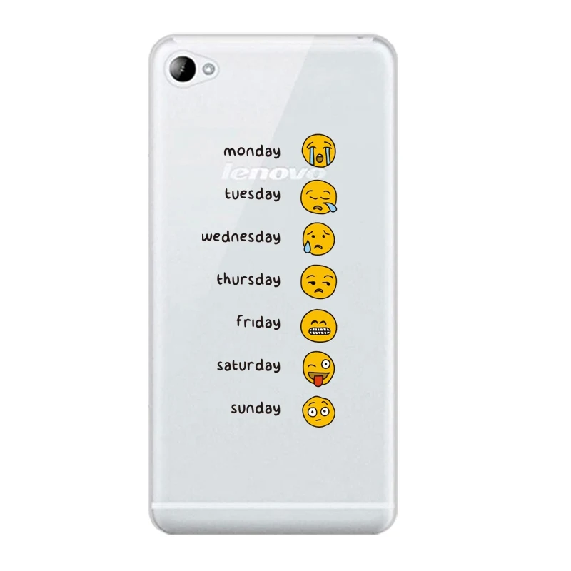Мягкий Силиконовый ТПУ чехол для телефона Lenovo S60 S90 A2010 A1000 A5000 A7000 K4 K5note смайлик