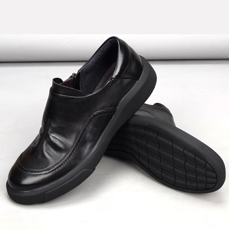 High Quality Genuine Leather Shoes Men cowhide fashion Business Dress loafer shoes mens luxury men designer | Обувь