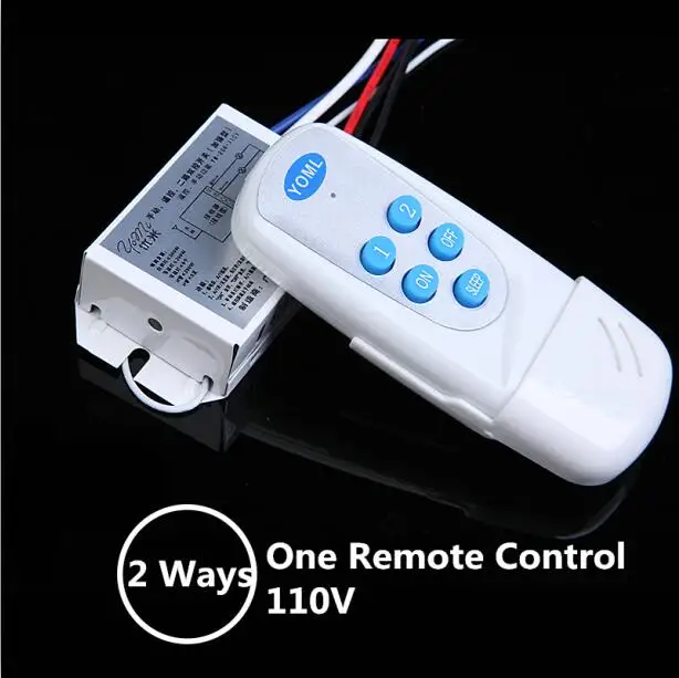 2 way 1 telecontrol Переменный ток 110 в цифровой беспроводной пульт дистанционного управления для ламп светильник вытяжной вентилятор 1 2 пути 3 способа с 2 дистанционное управление s через стену - Цвет: 2 way 1 telecontrol