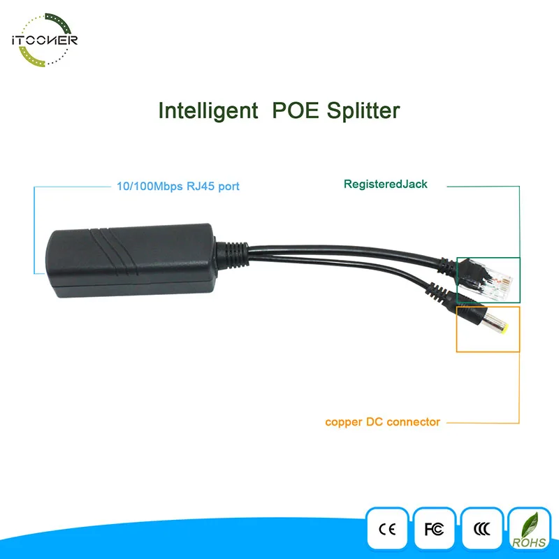PoE кабель PoE сплиттер блок питания 12-48 v для ip-камеры