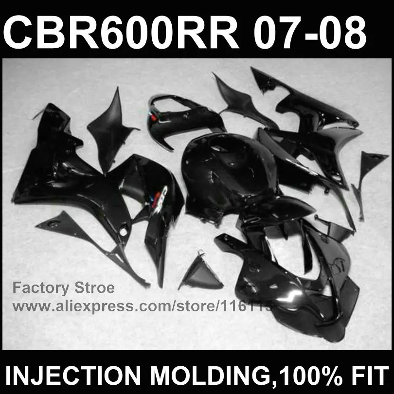 

Glossy black body repair parts Injection molding for HONDA F5 CBR 600 RR 2007 2008 OEM fairing parts cbr600rr 07 08