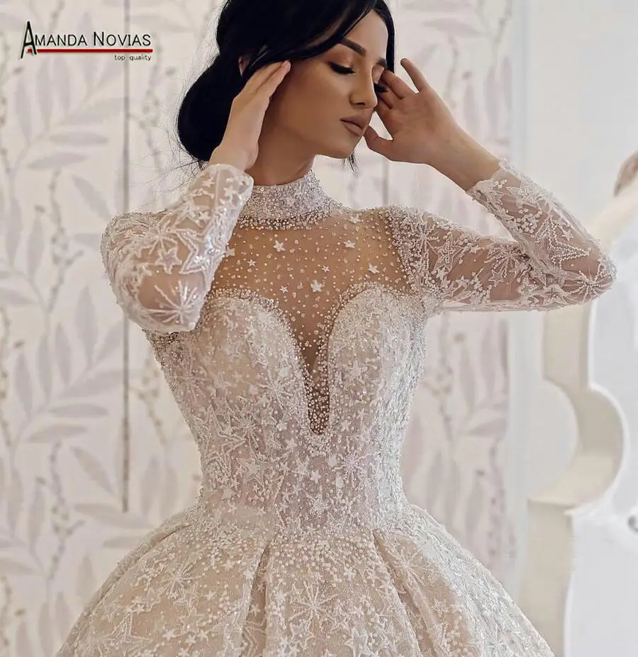 Свадебное Платье Amanda Novias Брендовое платье невесты с длинным рукавом 2019|Свадебные