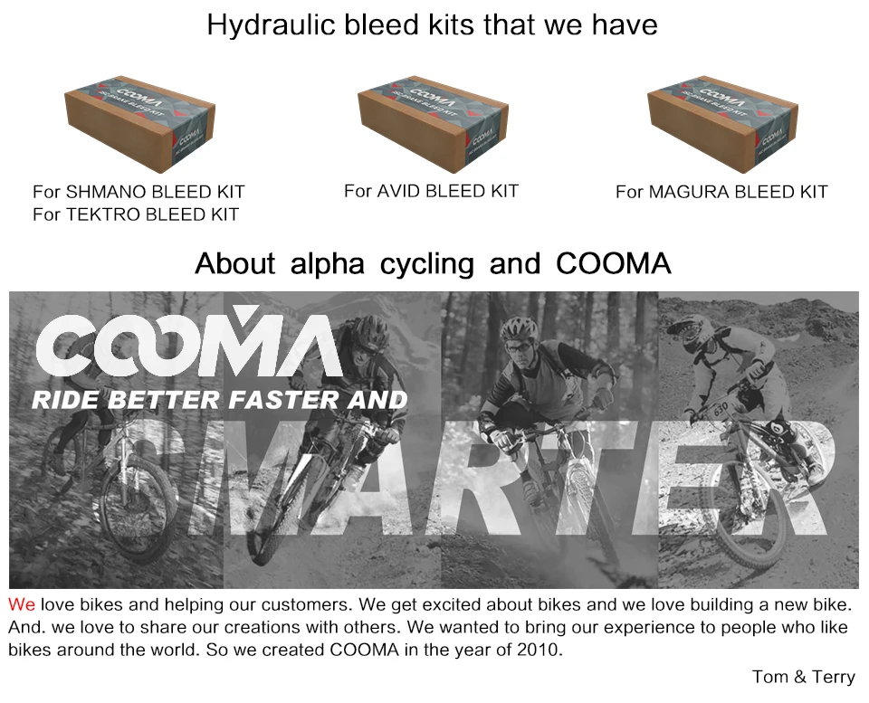 Комплект гидравлических тормозов COOMA для тормозной системы SHIMANO, тормоз минерального масла, базовый V0.7