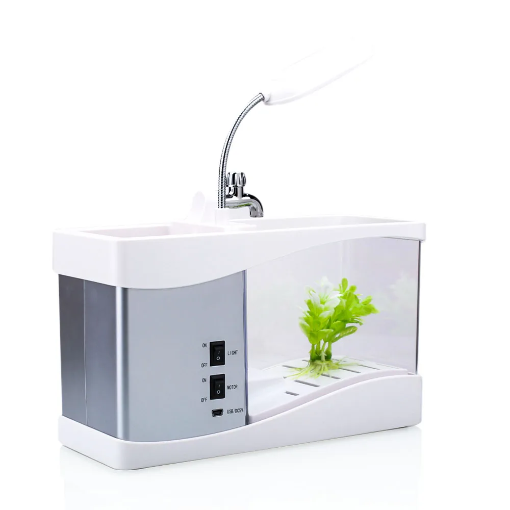 Малый аквариумная Золотая рыбка подсветка для чаши модный Будильник