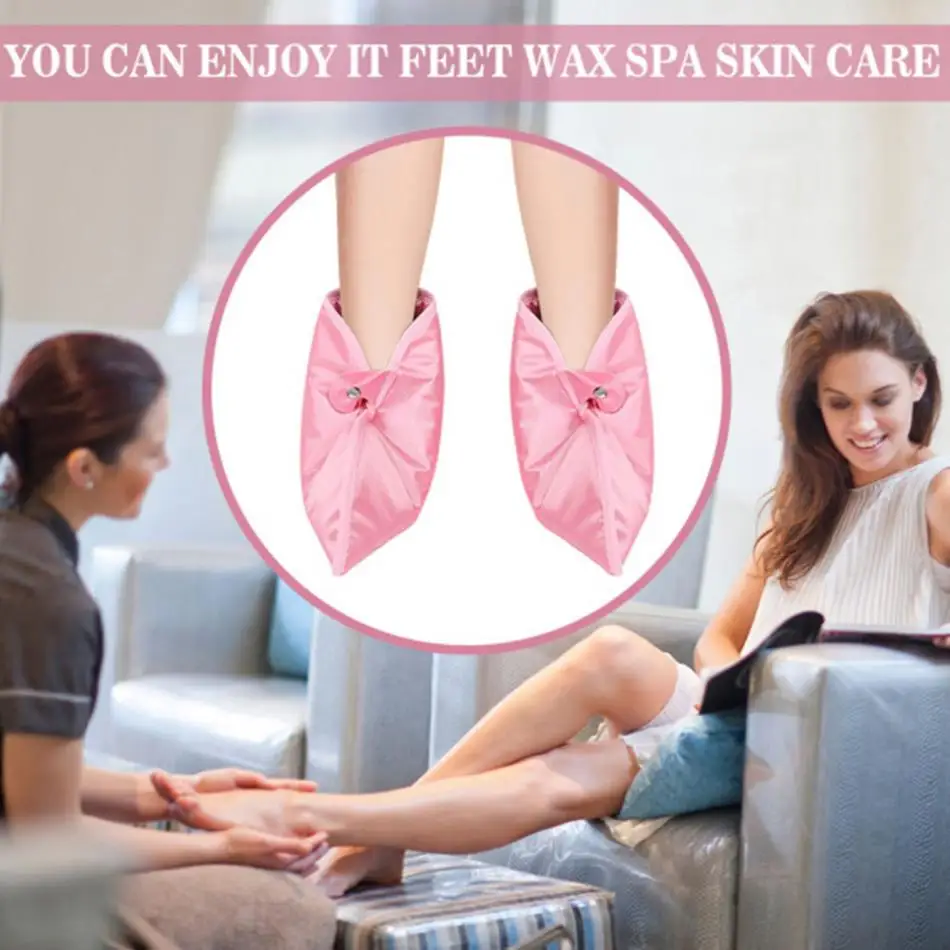 Электрический Подогрев рукавицы ручной массажер для ног инфракрасная терапия для парафинового маникюра восковая обработка кожи клещей Heat Mitts v