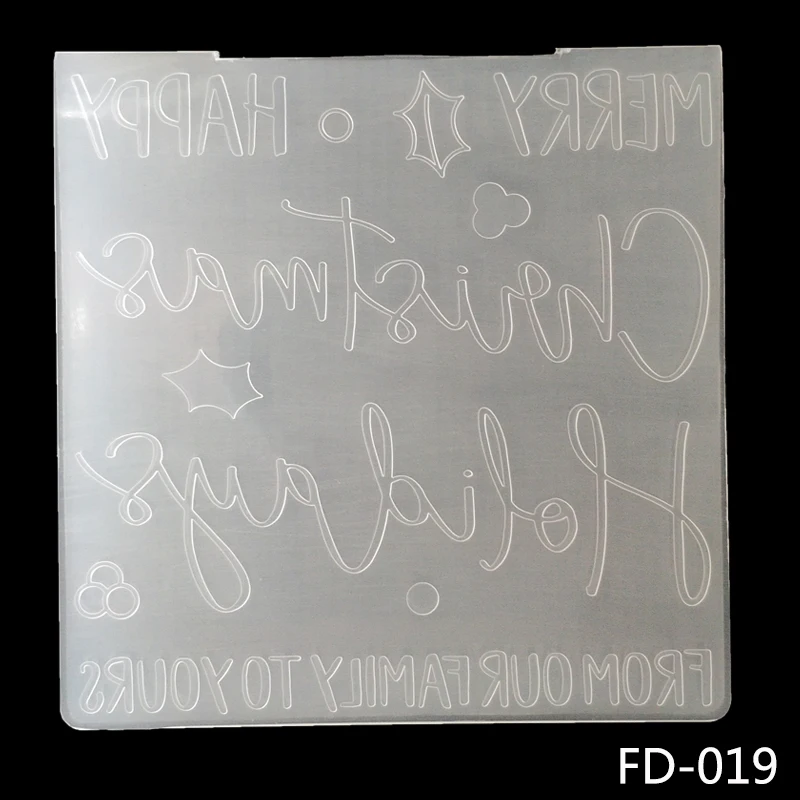 

2019 Christmas greetings Scrapbook Circular Design DIY Paper Cutting Dies Scrapbooking Plastic Embossing Folder