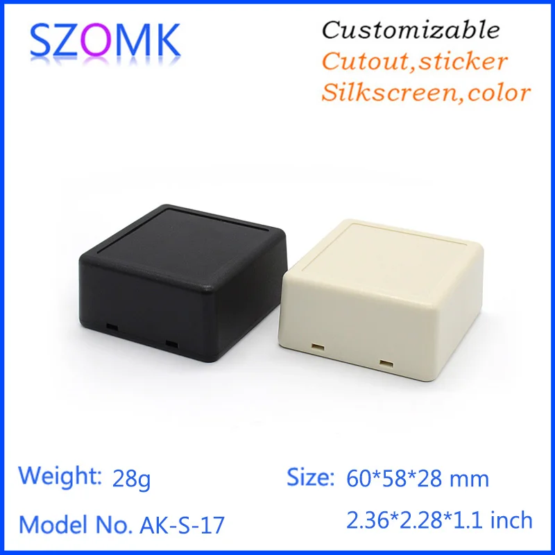 (1 шт.) 60*58*28 мм szomk project box пластиковый ящик для электронных инструментов diy
