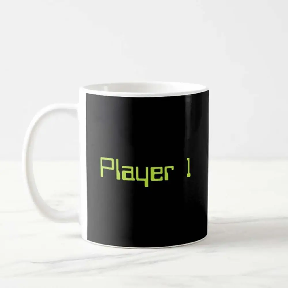 Черный арт дизайн Playstation пуговицы кофейная кружка Новинка игровой декоративный чай Купр крутая игра геймер подарки Домашний декор - Цвет: Зеленый