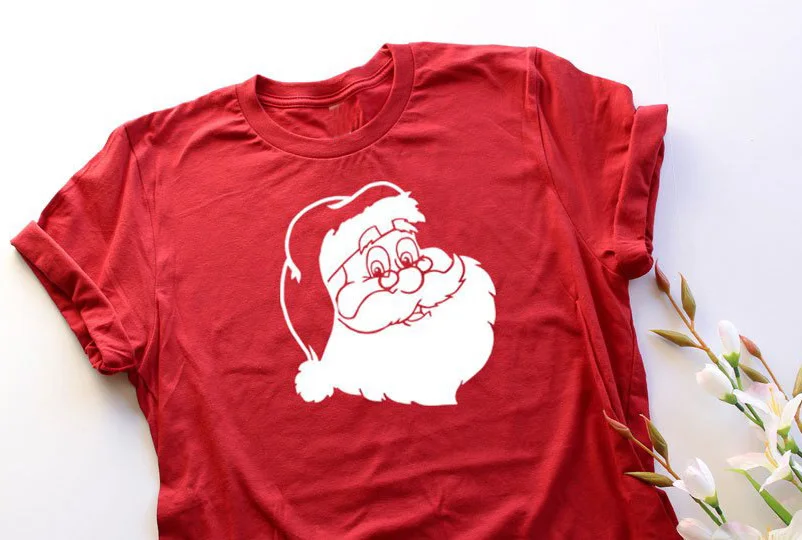 

Рождественская футболка с Санта Клаусом, Рождественская футболка, унисекс, праздничная футболка для всей семьи, Рождественская графическа...