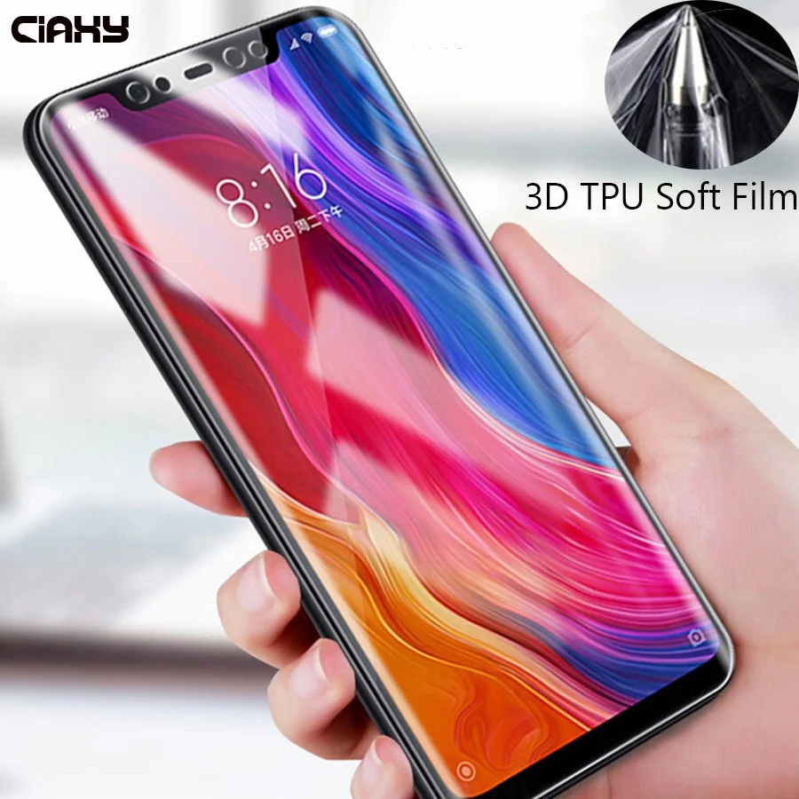 Передняя 3D Защитная пленка для экрана Xiao mi Pocophone F1 прозрачная из мягкого ТПУ Xiaomi 8