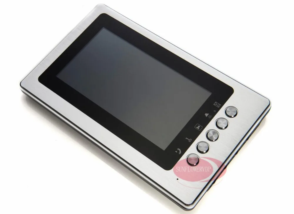 Hands Free Monitor Video Intercom Doorbell 7'' Color LCD Indoor 100V-240V Power Supply Support Remote Unlock/Video/Talk |