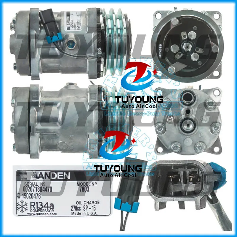 Автоматический компрессор переменного тока SD7803 15680077 для Chevrolet GMC 125 мм
