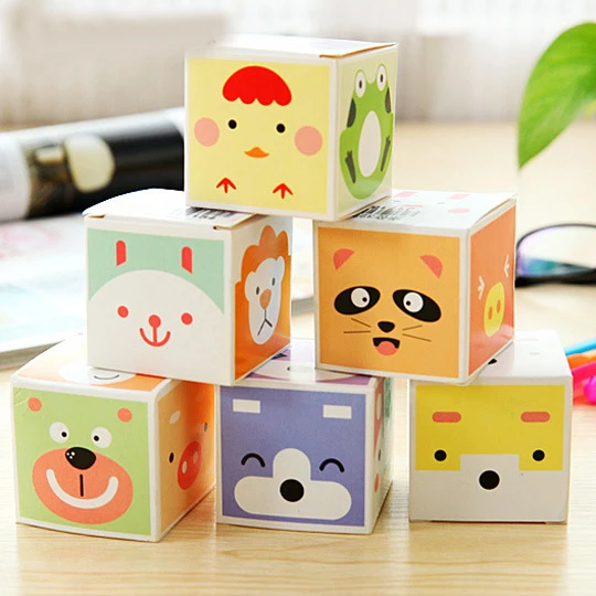 5 шт./упак. милый мультфильм животных липкая бумага для заметок Примечание Kawaii