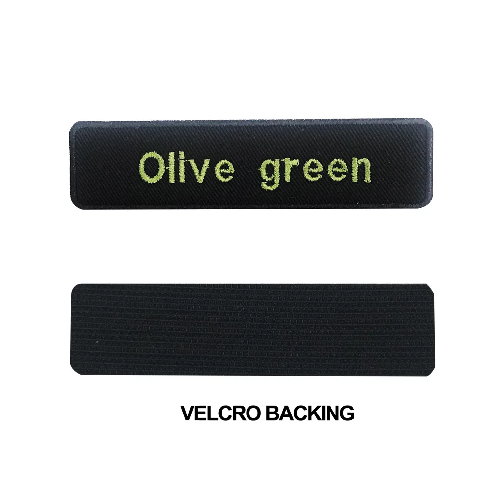 Olive green На заказ имя патчи бирки персонализированные железные на крючок подложки вышитые - Цвет: Olive green