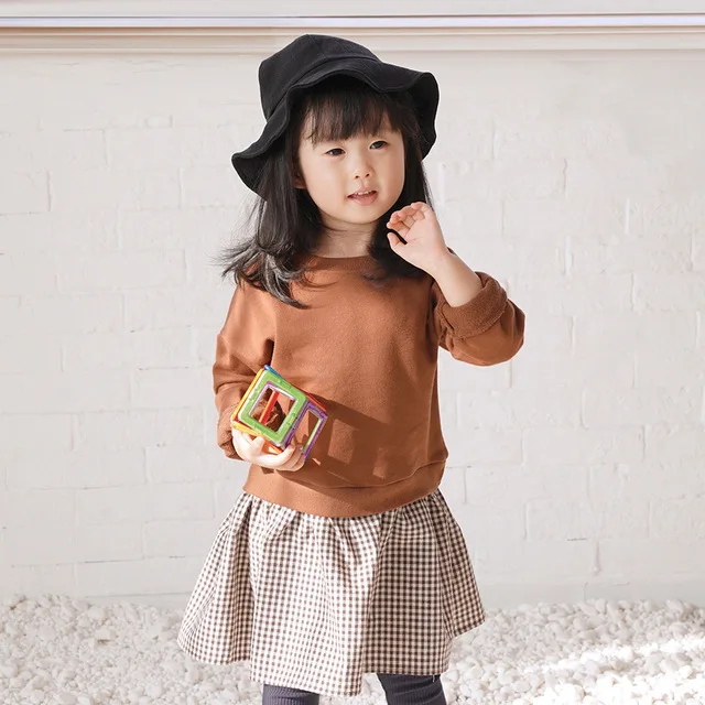 

Mother Daughter Dresses Autumn Baby Girl Plaid Dress Fashion Patchwork Casual Sweaters Dress Kids Pullovers Dress Party Clothes