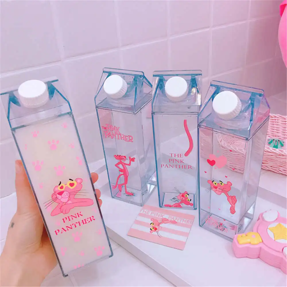 Уникальный мини милый воды бутылки молока коробка Форма прозрачный Пластик
