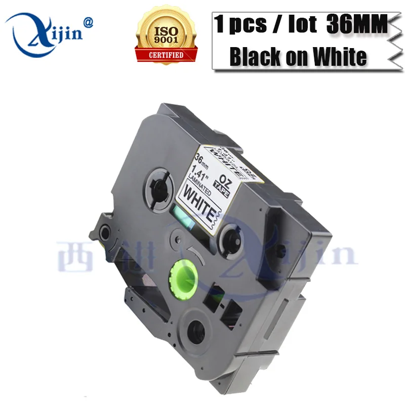 Xijin 1 шт. 36 мм совместимый для брата черный на прозрачном tze261 TZe 261 P touch этикетка