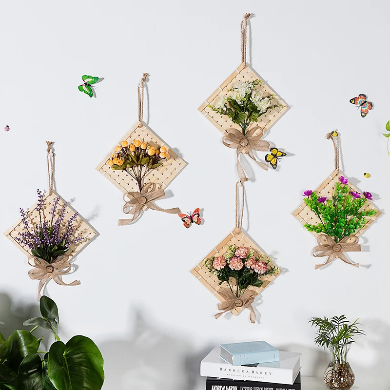 Artificial flower Wall decoration rural Bamboo Plant pendant mount Creative Home wall decorations room | Дом и сад