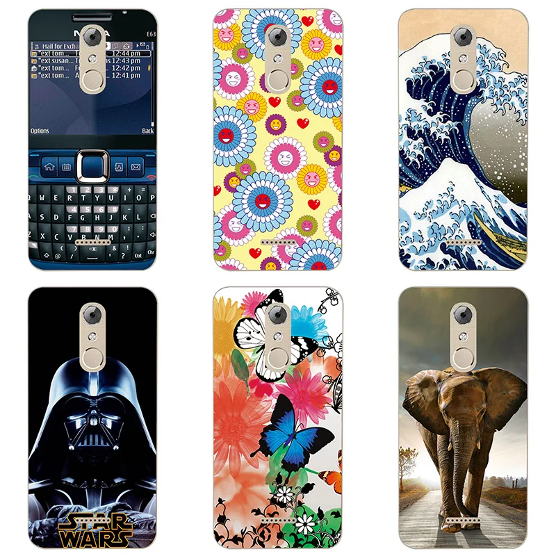 Soft Silicon phone case cover For BQ BQ-5504 Strike Selfie Max shell Painted TPU BQS 5504 Flower |