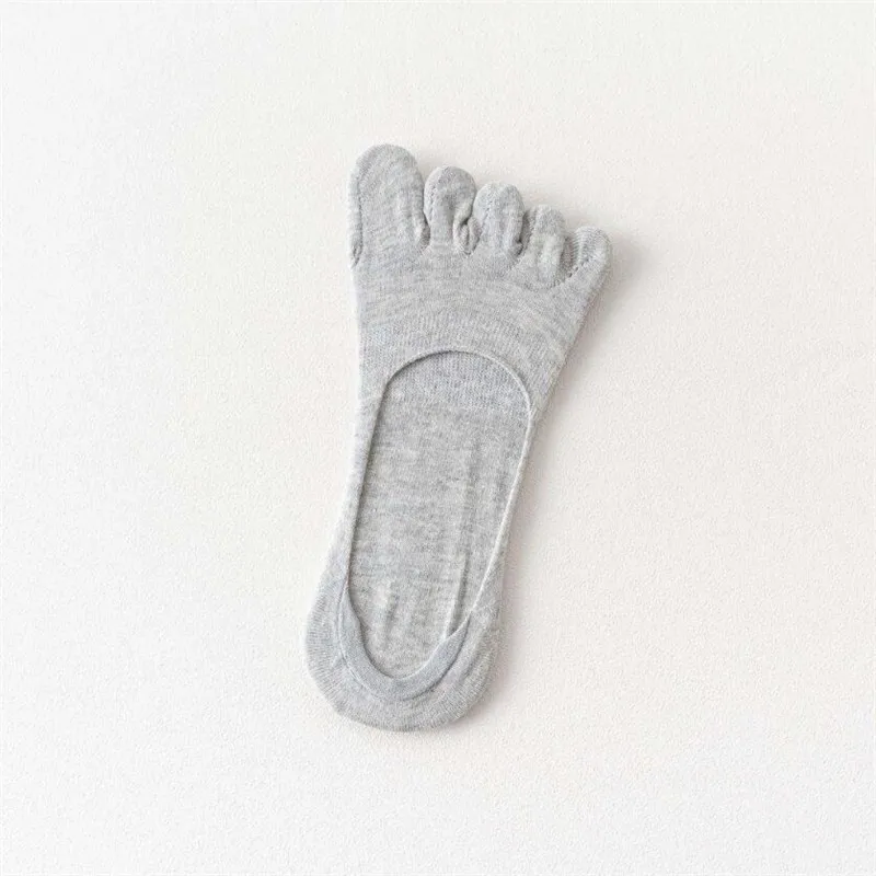 Серый 1pair men five toe socks spring summer and autumn fashion short sock man's and male 5 finger cotton socks - Цвет: Серый