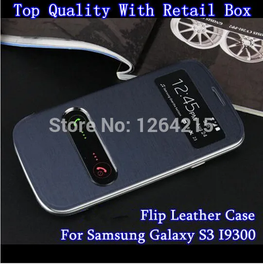 Чехол для Samsung Galaxy S3 SIII i9300 i9308 Роскошный кожаный чехол с двойным окошком модные