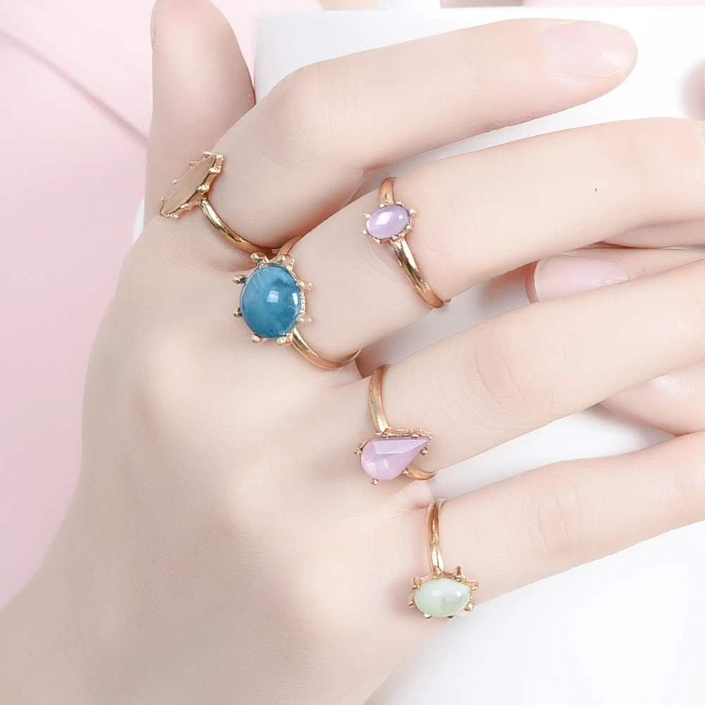 Модные Винтажные Регулируемые кольца миди золотого цвета для женщин в стиле панк