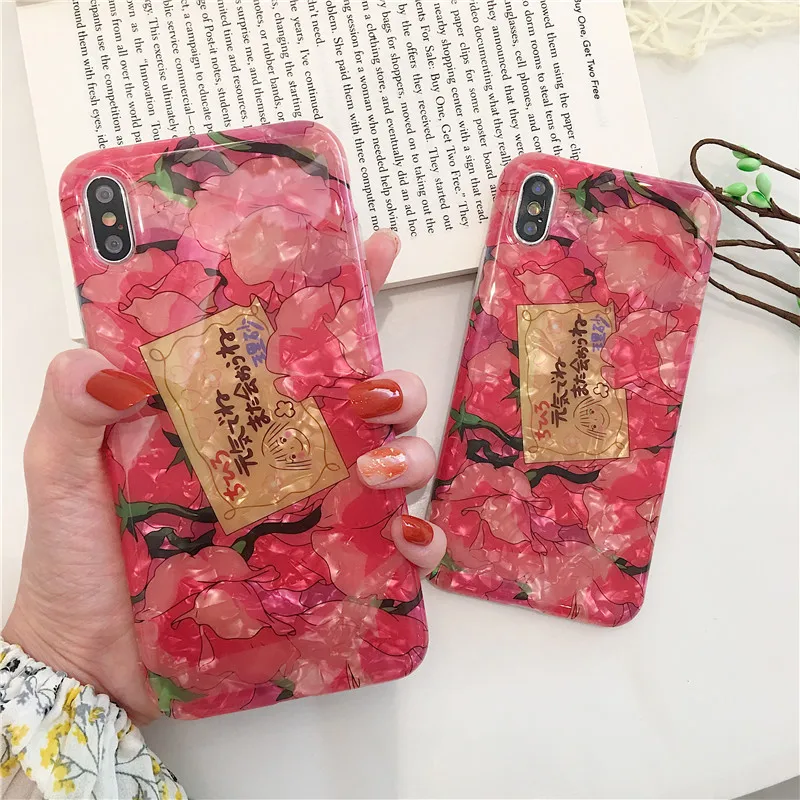 Модный милый розовый чехол для телефона девочек iphone XS MAX XR X 6 6s 7 8 plus с рисунком