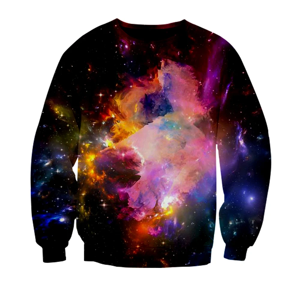 2018 модная галактика Звездная Туманность толстовка с капюшоном Мужская Унисекс