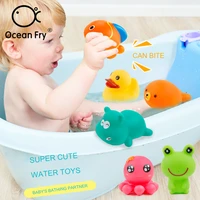 5pcsset baby bath toys animal float squeeze sound dabbling rubber water spraying shower bathing toys gift for kids dropshipping