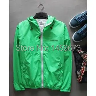 The new 2014 free shipping hooded translucent zipper thin section sport trench coat is prevented bask in clothes men and women|clothes deals|clothes