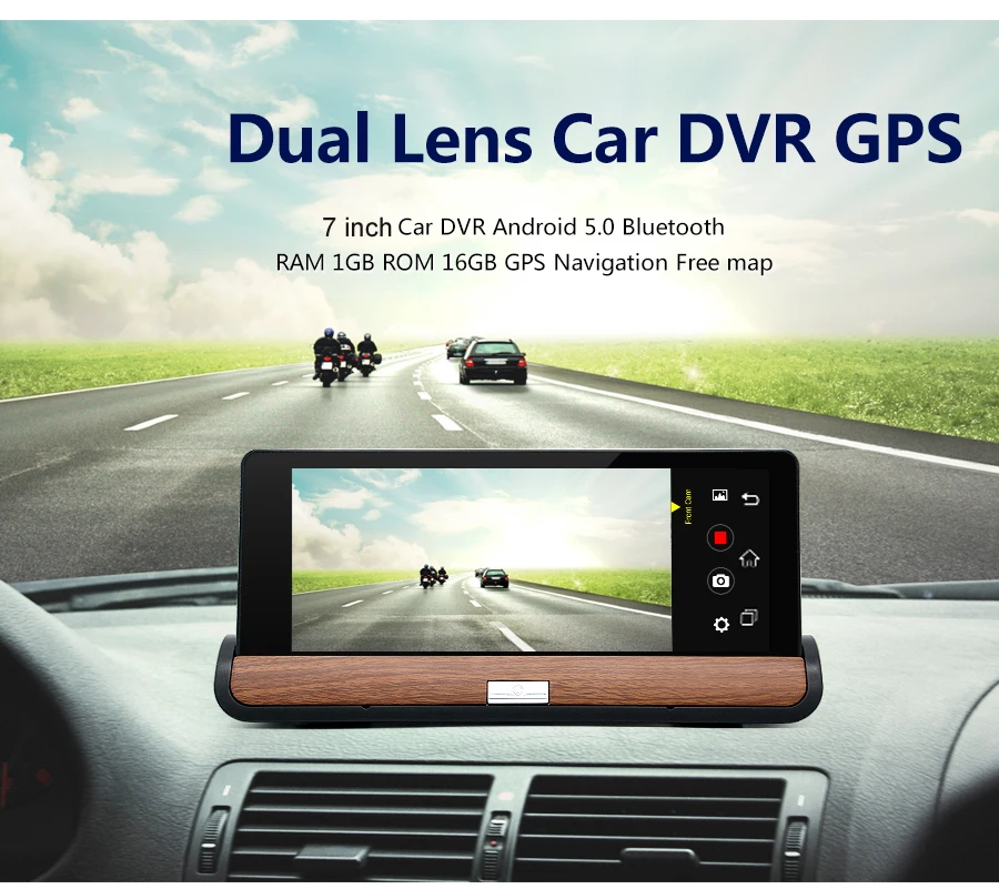 Junsun E26 Pro 4 г Видеорегистраторы для автомобилей Камера GPS ADAS 7 ''Android 5.0 автомобиль