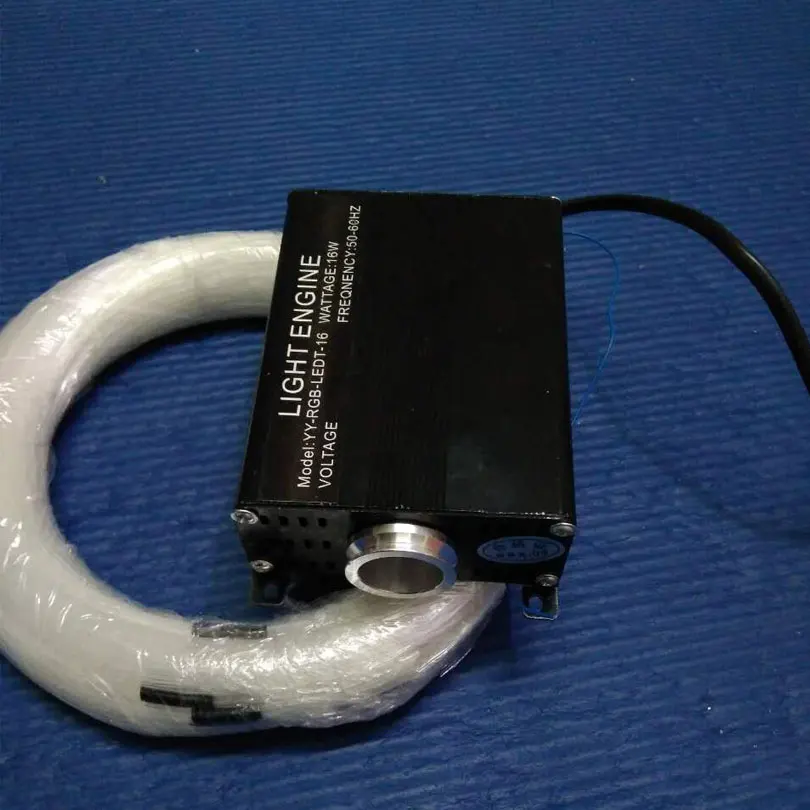 12 В 16 Вт RGB светодиодный волоконно оптический свет Звездный потолочный комплект
