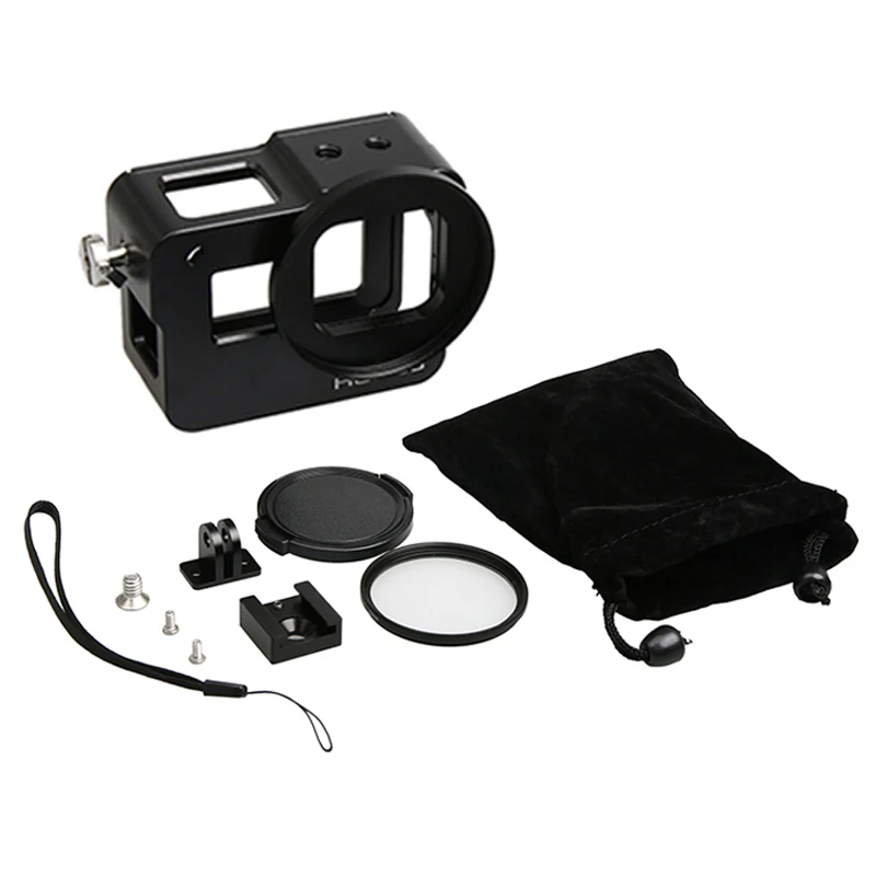 Новый Алюминиевый металлический защитный чехол с ЧПУ кейс для обуви 52 мм UV Gopro Hero 5