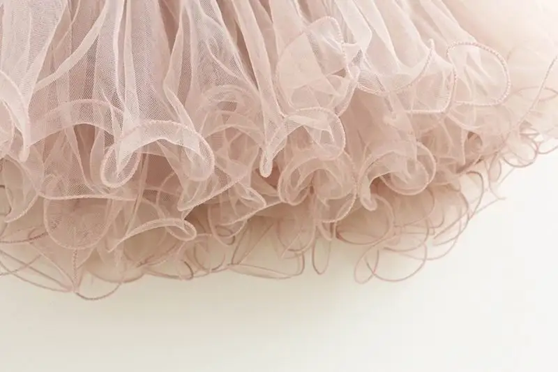

Spring Autumn Girl Princess Dress Stereo Petals Fluffy Gauze Long Sleeve Dress Children Clothing 3-7 Years E6494