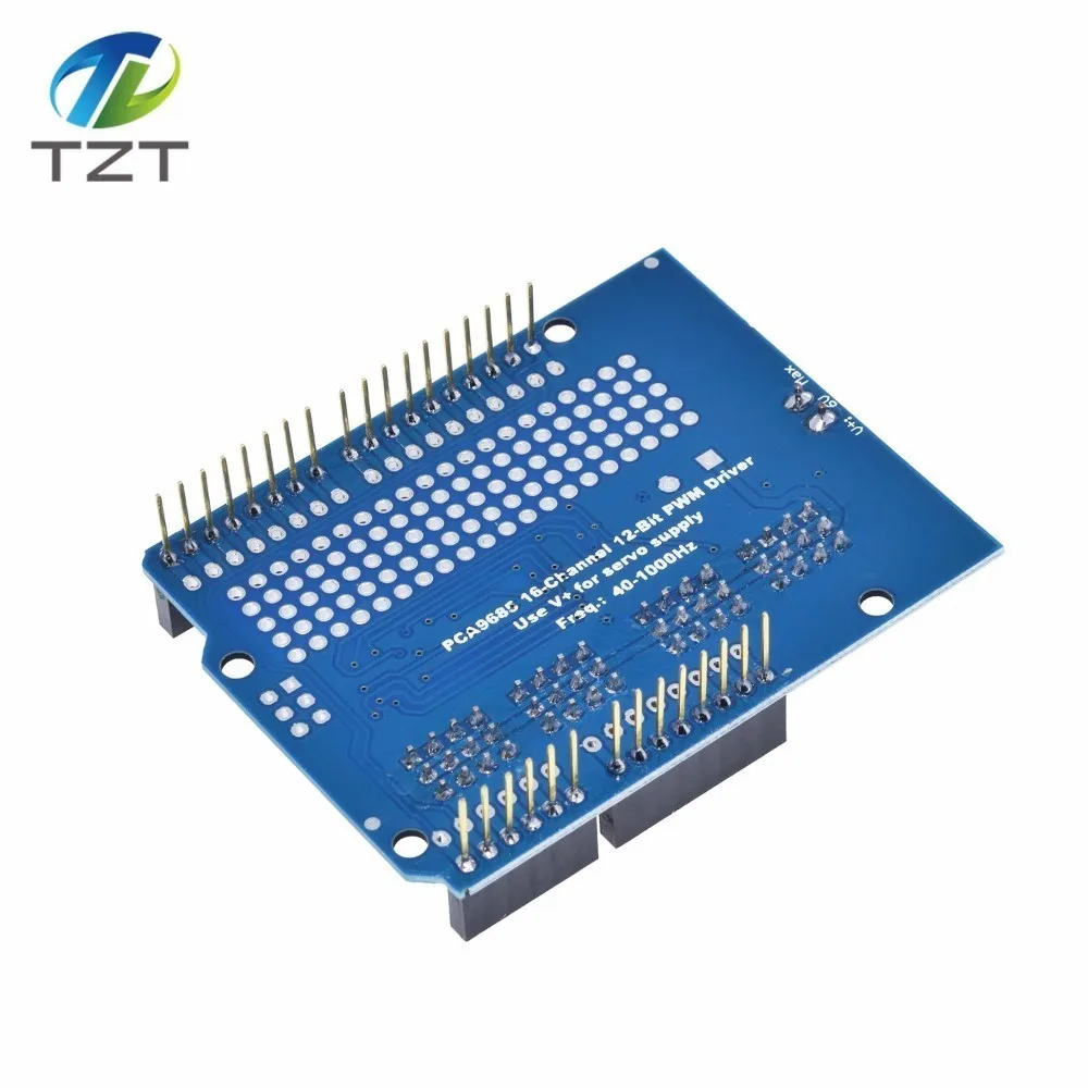 TZT teng двигатель/шаговый/сервопривод/робот щит для Arduino I2C v2 комплект w/Драйвер PWM