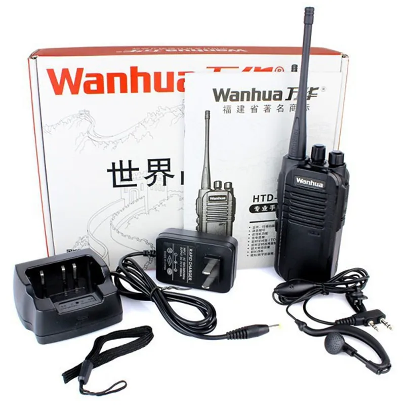 

2pcs NEW WanHua HTD-813 Walkie Talkie UHF 400-480MHz 16CH 6W FM Radio Monitor Scan High Capacity Battery Two Way Radio