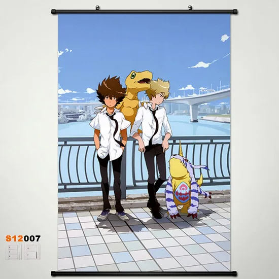 Аниме Манга DIGIMON Приключения Настенная картина прокрутка 60x90 см обои 001 | Дом и сад