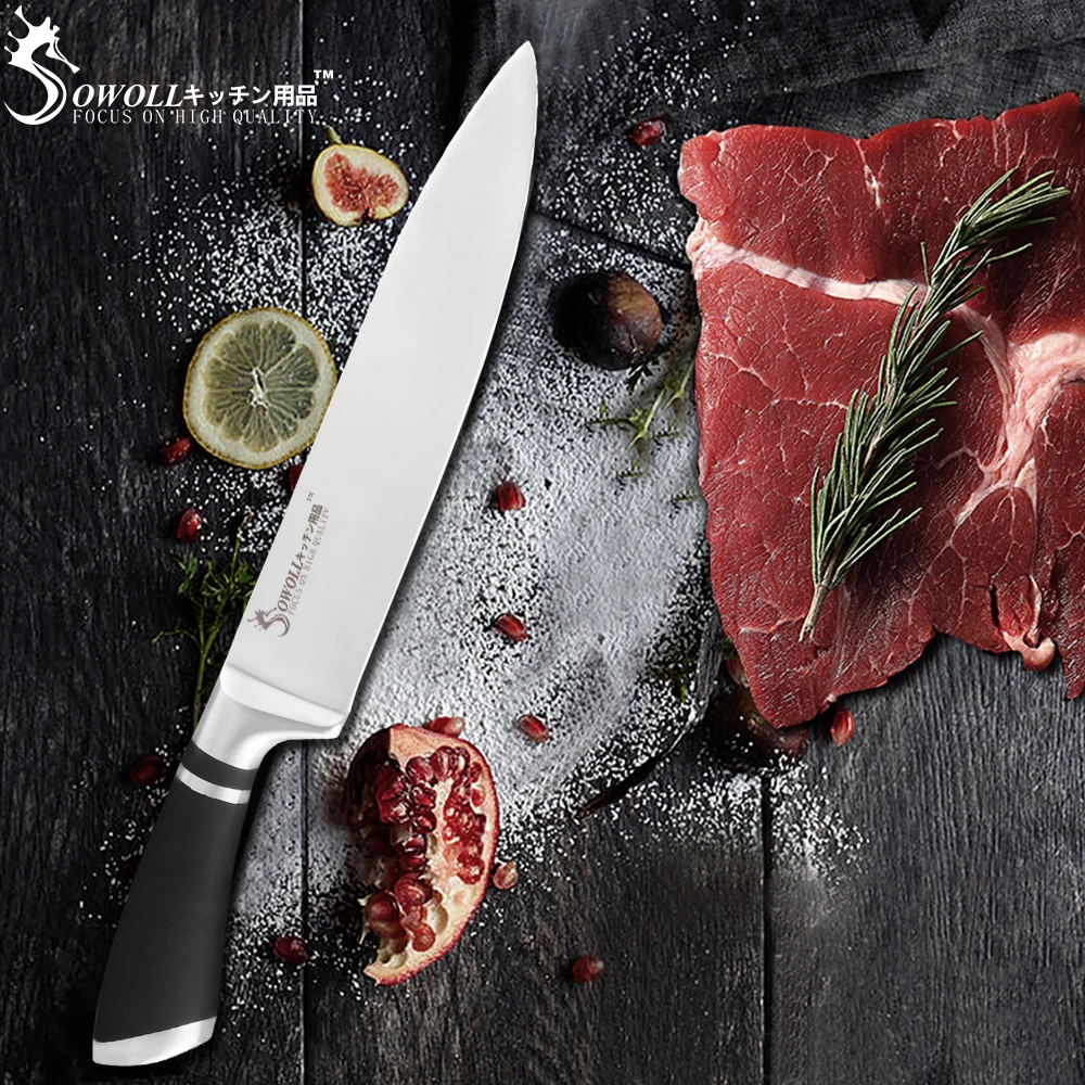 Набор кухонных ножей Sowoll японский нож из нержавеющей стали шеф повара для